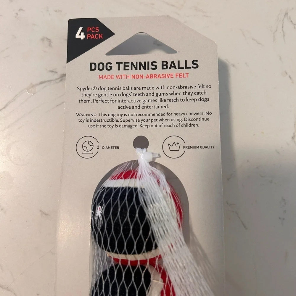 Spyder Dog Tennis Balls - 4 pack -Small